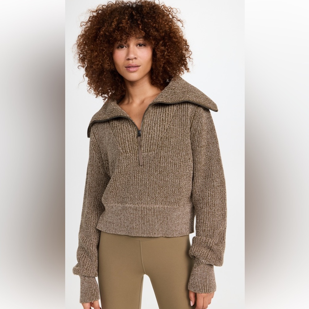 Varley Mentone half zip knit pullover